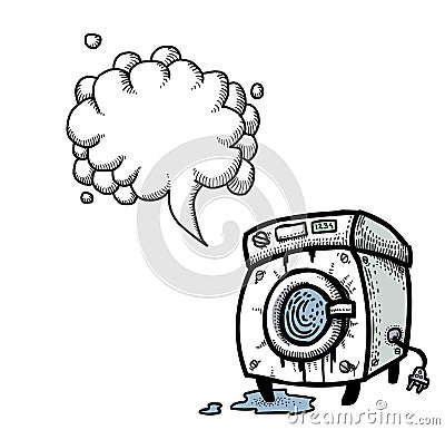 Washing machine-100 Vector Illustration