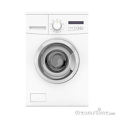 Washing machine - front view Stock Photo