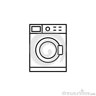 washing machine icon. Element of plumbering icon. Thin line icon for website design and development, app development. Premium icon Stock Photo