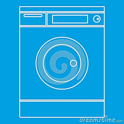 Washing machine icon, outline style Vector Illustration