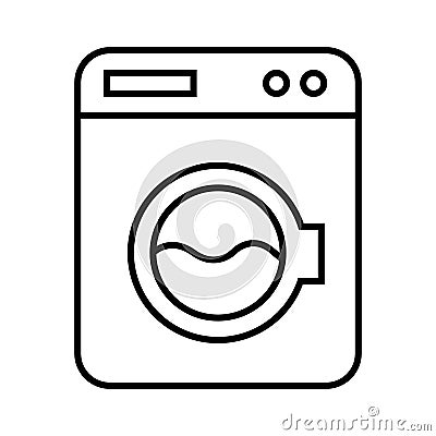 washing machine icon vector. electric appliances icon line style Cartoon Illustration