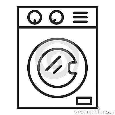Washing machine icon vector isolated. Outlined symbol Vector Illustration