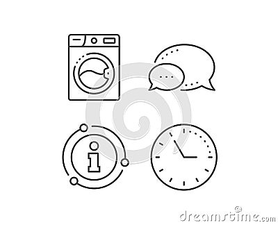 Washing machine line icon. Laundry service sign. Clothing cleaner. Vector Vector Illustration