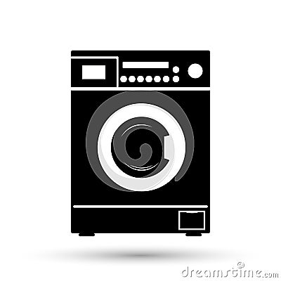 Washing machine. icons in a style of flat design. Vector Illustration