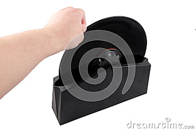 Washing machine for vinyl records Stock Photo