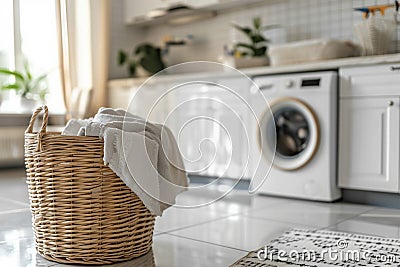 Washing machine, washer, laundry and bathroom Stock Photo