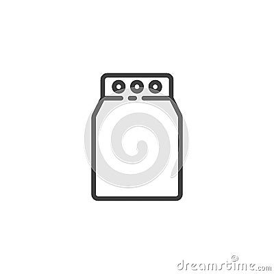 Washing powder bag line icon Vector Illustration