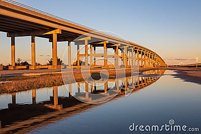 Washington Baum Bridge Causeway Nags Head NC Stock Photo