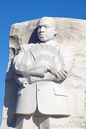 Washington DC â€“ April 4, 2019: Martin Luther King Jr. Memorial is located in West Potomac Park Washington DC Editorial Stock Photo