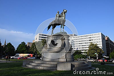 Statue of Major General George H.Thomas in Washington DC Editorial Stock Photo