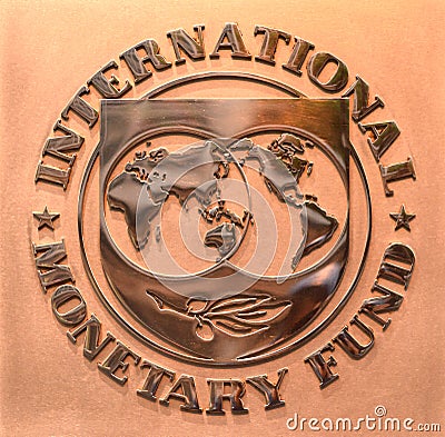 Washington, DC - June 04, 2018: Emblem of International Monetary Editorial Stock Photo