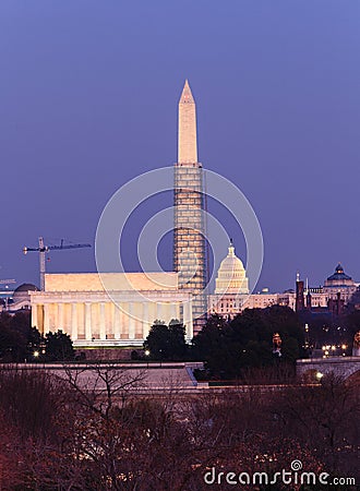 Washington DC Landmarks Stock Photo