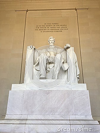 Washington DC Lincoln memorial night Monument White House president Einstein Stock Photo