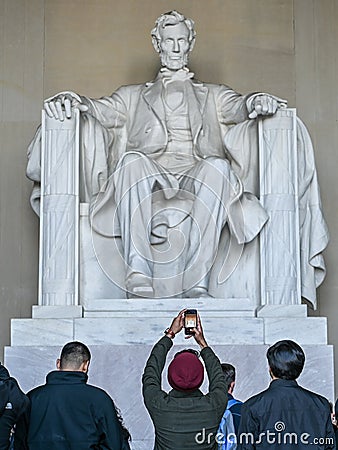Lincoln Memorial in Washington DC Editorial Stock Photo