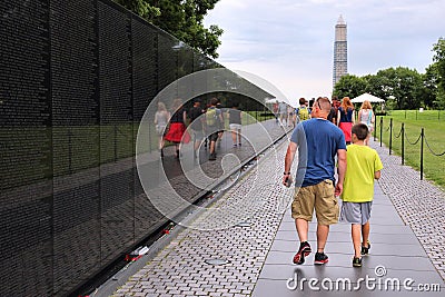 Washington DC - Vietnam memorial Editorial Stock Photo