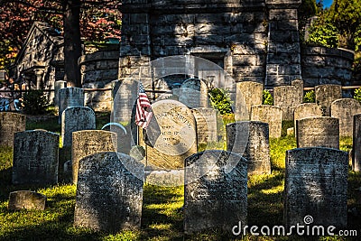 Washington Irving Grave - Sleepy Hollow, NY Editorial Stock Photo