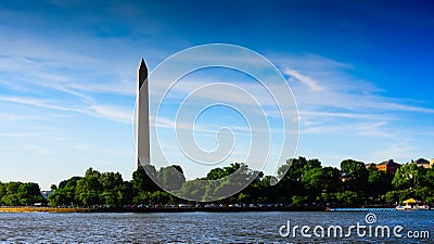 Washington monument in sunset Stock Photo