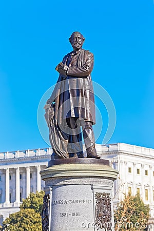 James Garfield monument in Washington DC USA Editorial Stock Photo