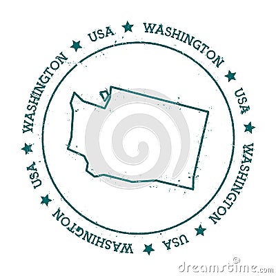 Washington vector map. Vector Illustration