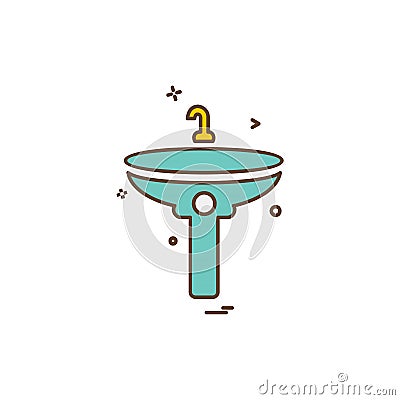 Washroom icon design vector Vector Illustration