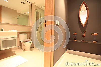 Washroom in Luxury Condo in Kuala Lumpur Stock Photo