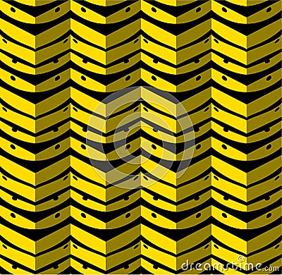 Wasp coloration seamless bright pattern. Stock Photo