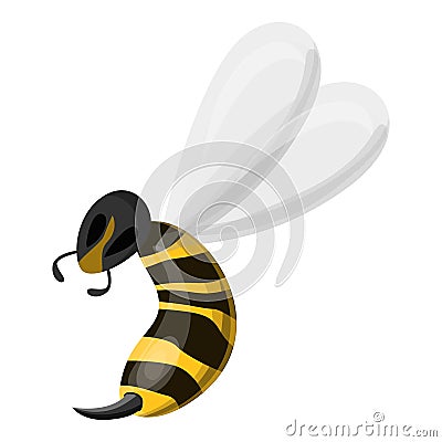 Wasp needle icon, cartoon style Vector Illustration
