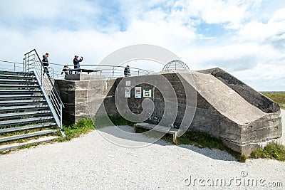The 'Wasserman' bunker at the wadden island in Schiermonnikoog a wadden island Editorial Stock Photo
