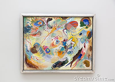 Wassily Kandinsky painting in the Lenbachhaus in Munich Editorial Stock Photo