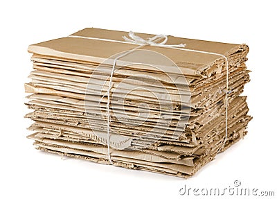 Waste cardboard Stock Photo