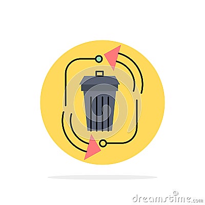 waste, disposal, garbage, management, recycle Flat Color Icon Vector Vector Illustration