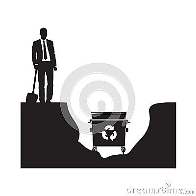 Waste disposal Vector Illustration