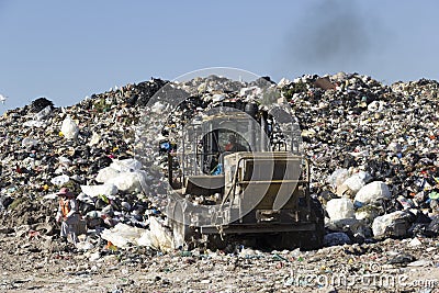 Waste dump Editorial Stock Photo