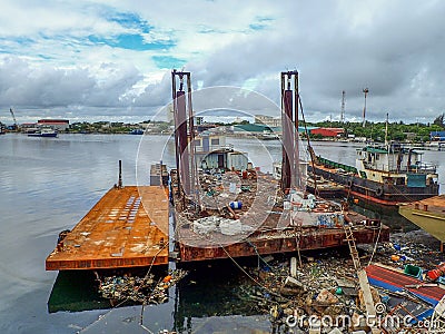 Heavily polluted area Stock Photo