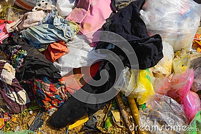 Waste from garbage that is degraded by natural means. Stock Photo