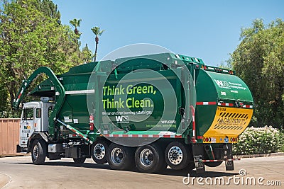 Waste Management Garbage truck Editorial Stock Photo