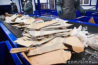 Waste recycling factory Stock Photo