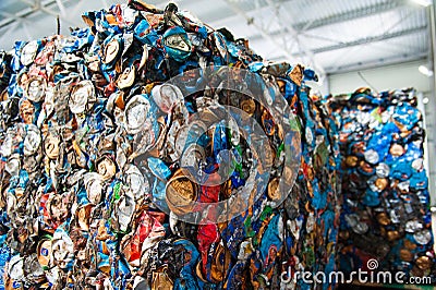 Waste recycling factory Stock Photo
