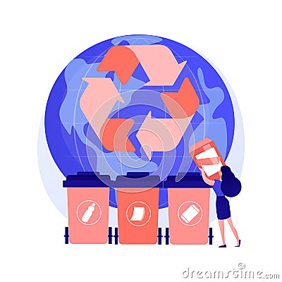 Waste sorting vector concept metaphor Vector Illustration