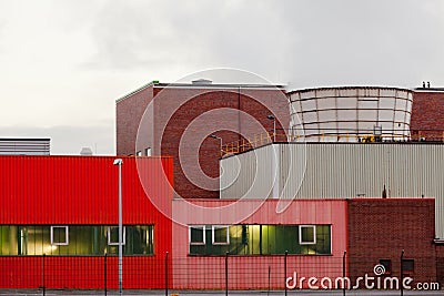 Waste-to-energy plant Oberhausen Germany detail Stock Photo