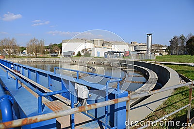 Waste Water tank Stock Photo