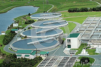 Waste Water Treatment Stock Photo