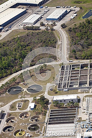 Waste Water Treatment Facility Stock Photo