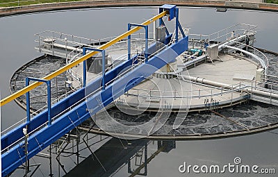 Waste water treatment plant Stock Photo