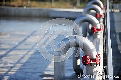 Waste water treatment plant Stock Photo