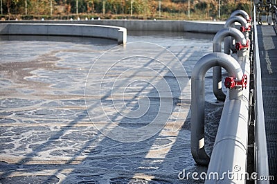 Waste water treatment plant Stock Photo