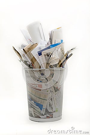 Wastepaper basket Stock Photo