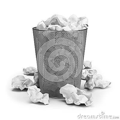 Wastepaper basket Stock Photo