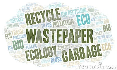 Wastepaper word cloud Stock Photo