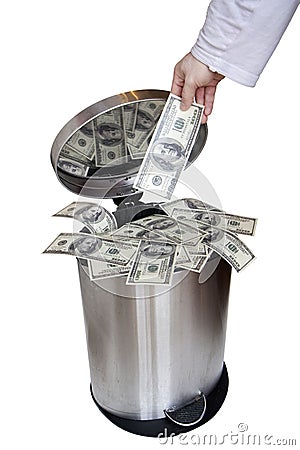 Wasting money Stock Photo